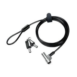 Cablu securitate NBS013 pentru laptop, slot nano, 2 chei standard, 1.8m, cablu aliaj-zinc, permite pivotant si rotire