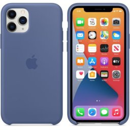 Husa pentru iPhone 11 Pro Max, Silicon, Linen Blue