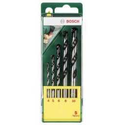 Set burghie de zidarie, 4-10 mm, tija cilindrica, 5 bucati