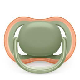 Set 2 suzete Philips Avent Ultra Air SCF085/20, ortodontice, 6-18 luni, Verde/Gri
