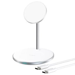 Încărcător Wireless choetech Qi 15W Wireless iPhone and Magnetic Compatible with MagSafe pentru AirPods – Argintiu