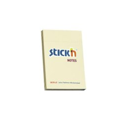 Accesorii birotica Notes autoadeziv 76 x 51 mm, 100 file, Stick"n - galben pastel