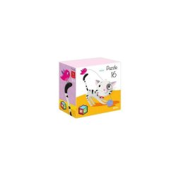 Puzzle 16 piese Kitten, Multigra, 3 ani+, Multicolor