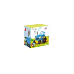 Puzzle 16 piese Tractor, Multigra, 3 ani+, Multicolor