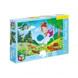 Puzzle Maxi Multigra Pieski, 12 piese, 57x39cm, +3 ani