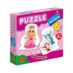 Set 6 puzzle-uri pentru copii , Printesa, Multicolor