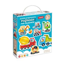 Progressive puzzles - Vehicles under construcion site