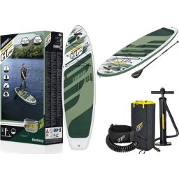 Set placa SUP Hydro-Force Kahawai, 310x86x15 cm, padela, pompa manuala, lesa picior, 3 aripioare, kit reparatii, rucsac transport