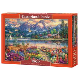 Puzzle cu 1500 de elemente: Măreția munților de primăvară