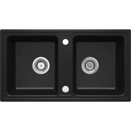 DEANTE 2-CHAMBER GRANITE SINK BLACK ZORBA