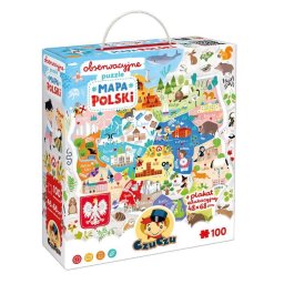 Puzzle de observare - harta Poloniei 100 de piese