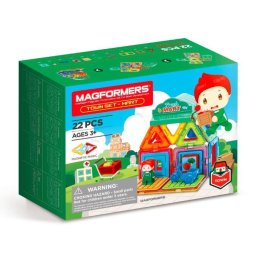 Set de blocuri magnetice oraș - piață 22 piese