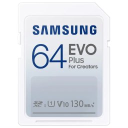 Card SDXC 64GB Samsung EVOPlus 130MB/s class 10 FFD V10 MB-SC64K/EU
