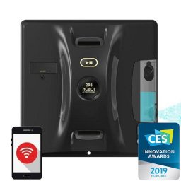 RESIGILAT: HOBOT 298 - Robot curățare geamuri cu pulverizator, Bluetooth, UPS încorporat, Negru