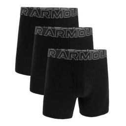 Under Armour Boxeri pentru bărbați M Perf Cotton 6in 3pack Black M