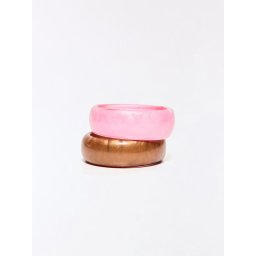 Bershka Brățară maro caramel / roz deschis