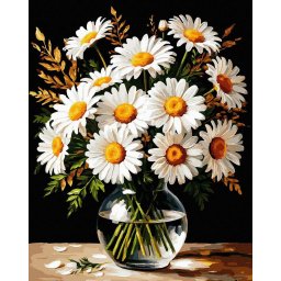 Set pictura pe numere, cu sasiu, Detalii aurii, 40x50 cm