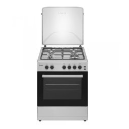 Aragaz Aragaz 4 arzatoare (1 wok), Cuptor pe gaz, 55 L, Grill, Timer, Aprindere electrica plita, Siguranta plita + cuptor, Inox