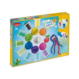 Plastilina Pat’Dough Maxi Set 20 culori + 12 accesorii