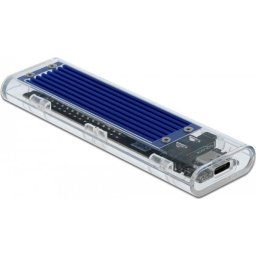 DeLOCK 42620 storage drive enclosure M.2 SSD enclosure Blue, Drive cases