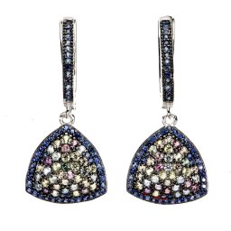 Set argint safir multicolor