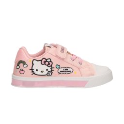 Pantofi sport cu lumini si inchidere cu arici, Hello Kitty