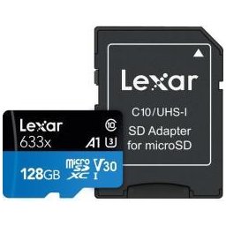Card memorie 128GB High-Performance 633x microSDXC UHS-I, up to 100MB/s read 45MB/s write C10 A1 V30 U3, Global