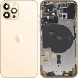 Piese si componente Capac Baterie Apple iPhone 12 Pro, Cu Carcasa Mijloc, Auriu, Swap