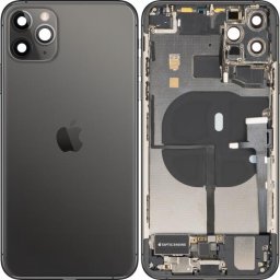 Piese si componente Capac Baterie Apple iPhone 11 Pro Max, Cu Carcasa Mijloc, Full Parts, Negru (Space Gray), Swap