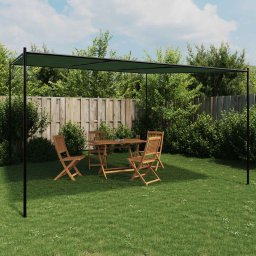 Foisor 4 x 3,98 x 2,67 m Verde Poliester si otel GartenMobel Dekor