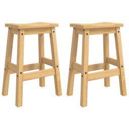 VidaXL Scaun de bar 2 pcs Ceara de Miere 44 x 30 x 63 cm Pin masiv GartenMobel Dekor