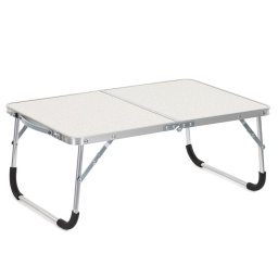 Masa pliabila joasa pentru camping si picnic, cu maner, MDF si aluminiu, gri