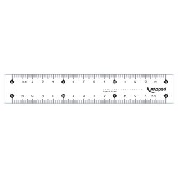 Rigla Maped Classic 15 cm, dubla gradatie