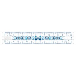 Rigla Maped Study Unbreakable fancy 15 cm, albastru