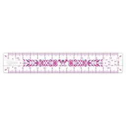Rigla Maped Study Unbreakable fancy 15 cm, roz
