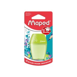 Ascutitoare Maped Shaker simpla cu rezervor, blister, verde