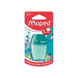 Ascutitoare Maped Shaker simpla cu rezervor, blister, turcoaz
