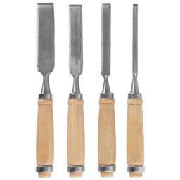 Set 4 Dalti cu maner de lemn