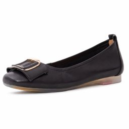 Balerini dama din piele naturala, PASS Collection M4M480009A 01-N, negru