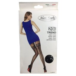 Ciorap dama cu model deosebit ,densitate 20 DEN,negru (Culoare: NEGRU, Marime: 2)