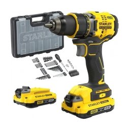 Stanley - SFMCD700D2A - Masina de gaurit si insurubat cu 2 acumulatori si incarcator, Li-Ion, 18 V, 2 Ah, 50 Nm, valiza plastic, accesorii