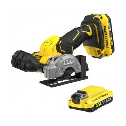 Stanley - SFMCM300D2 - Polizor unghiular cu 2 acumulatori si incarcator, Li-Ion, 18 V, 2 Ah, 76 mm