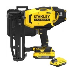 Stanley - SFMCN616D2K - Pistol de batut cuie cu 2 acumulatori si incarcator, Li-Ion, 18 V, 2 Ah, cuie pentru lemn, valiza plastic