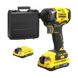 Stanley - SFMCF810D2K - Masina de insurubat cu impact cu 2 acumulatori si incarcator, Li-Ion, 18 V, 2 Ah, 170 Nm, -, valiza plastic