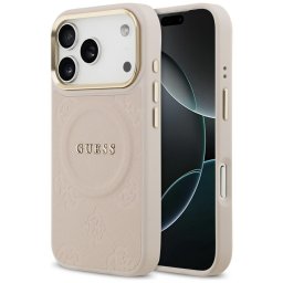 Husa Husa pentru iPhone 17 Pro - Guess Peony Hot Stamp MagSafe (GUHMP17LPSAMSECP) - Pink