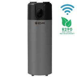 Boiler in pompa de caldura ATLAS ATHWR290-16/300L, cu serpentina solara, 300 litri, wi-fi, R290