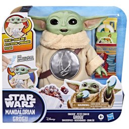 Figurina interactiva Grogu Star Wars The Mandalorian cu gustari, 16,5 cm