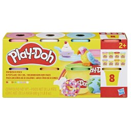 Set Play-Doh cu 8 cutii de plastilina colorata Curcubeu