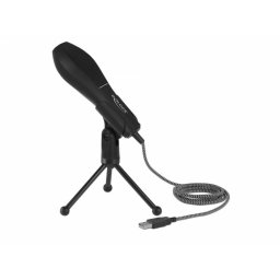 Microfon Delock USB condenser microphone with table standÂ (black)