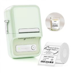 Imprimanta Termica de Etichete NiiMbot B21S Portabila Bluetooth Incarcare USB-C 1200mAh Verde Menta